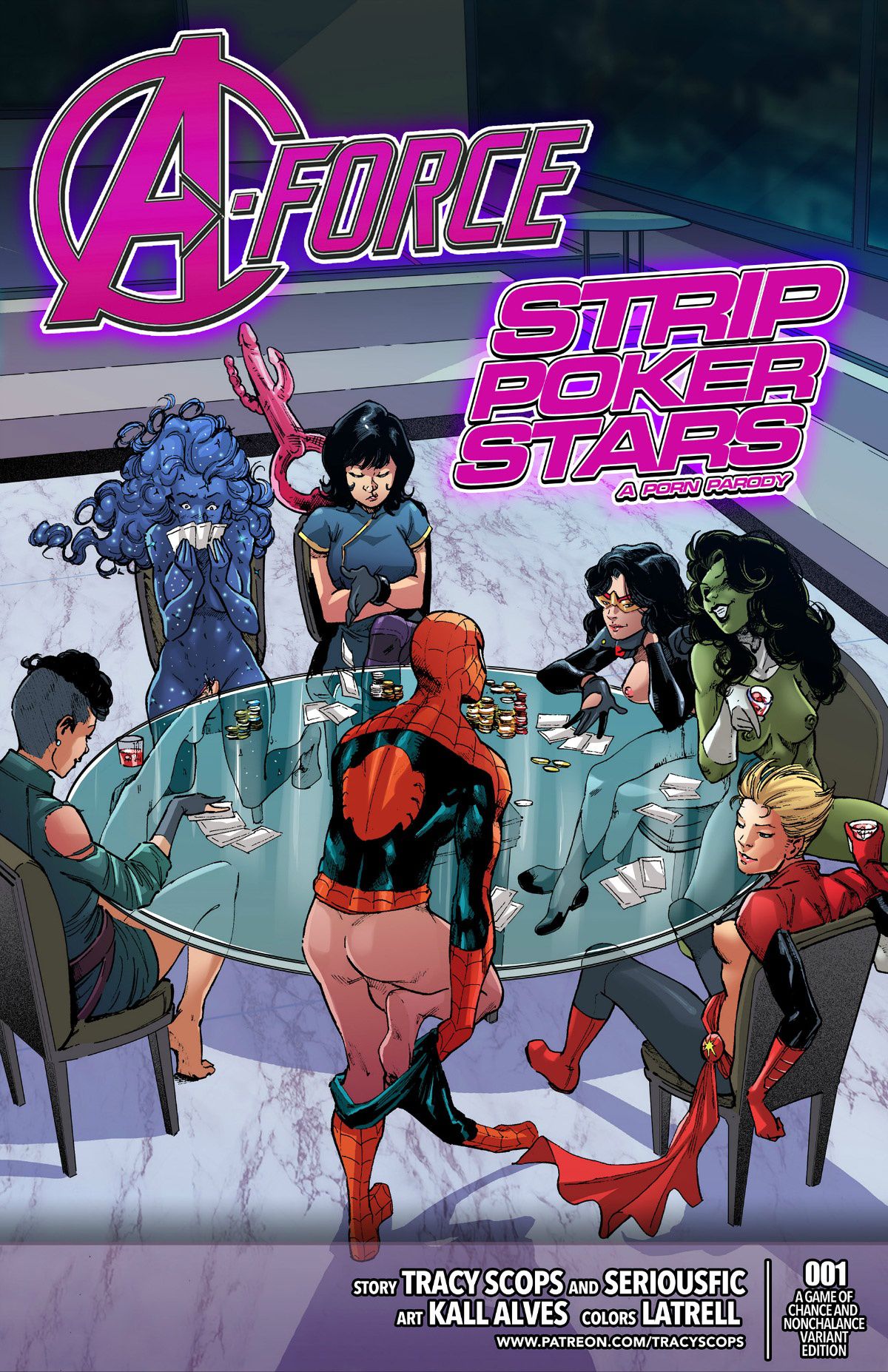 A-Force Strip Poker Stars (Spider-Man , The Avengers) [Tracy Scops] #1