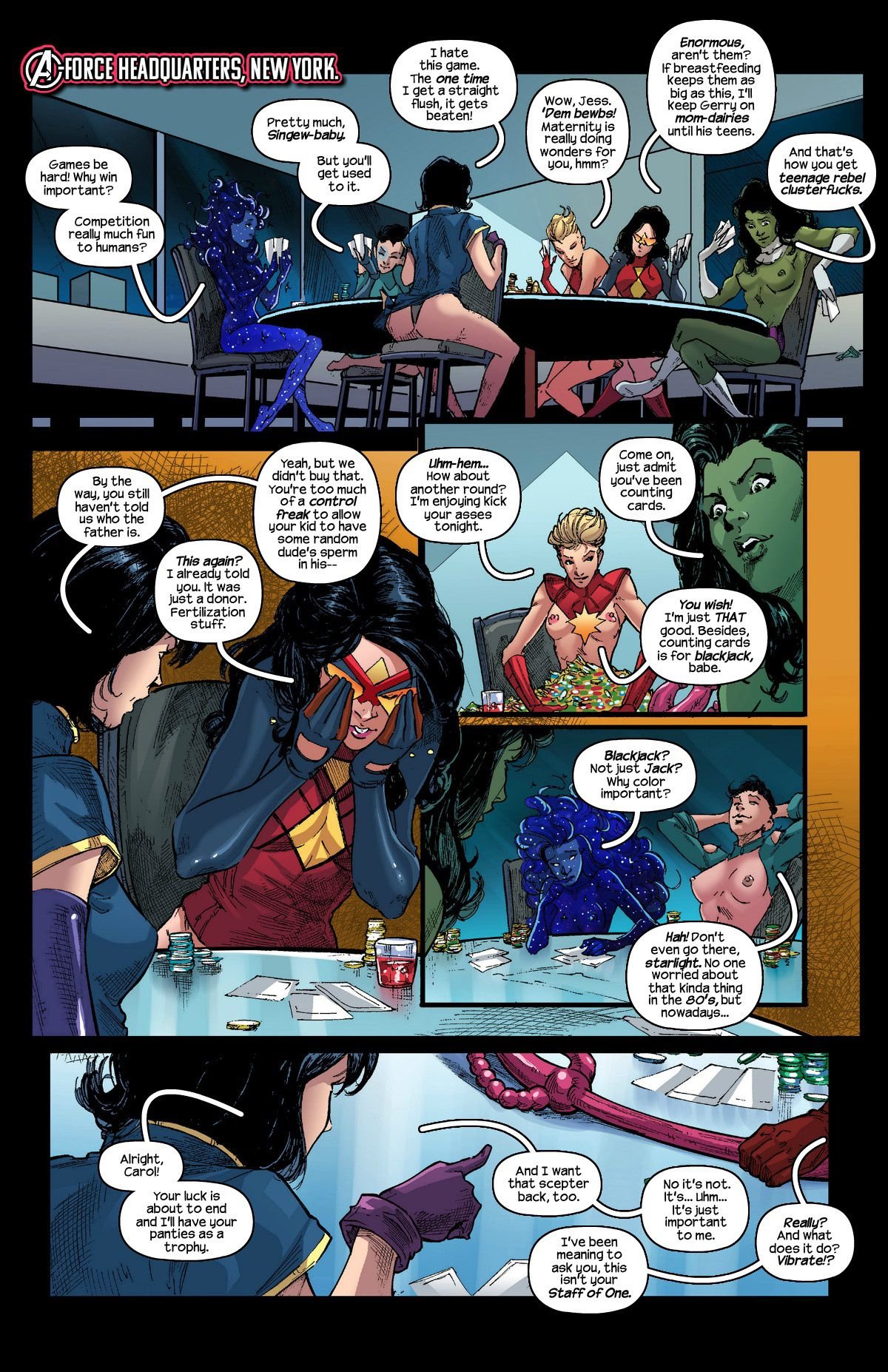 A-Force Strip Poker Stars (Spider-Man , The Avengers) [Tracy Scops] #3