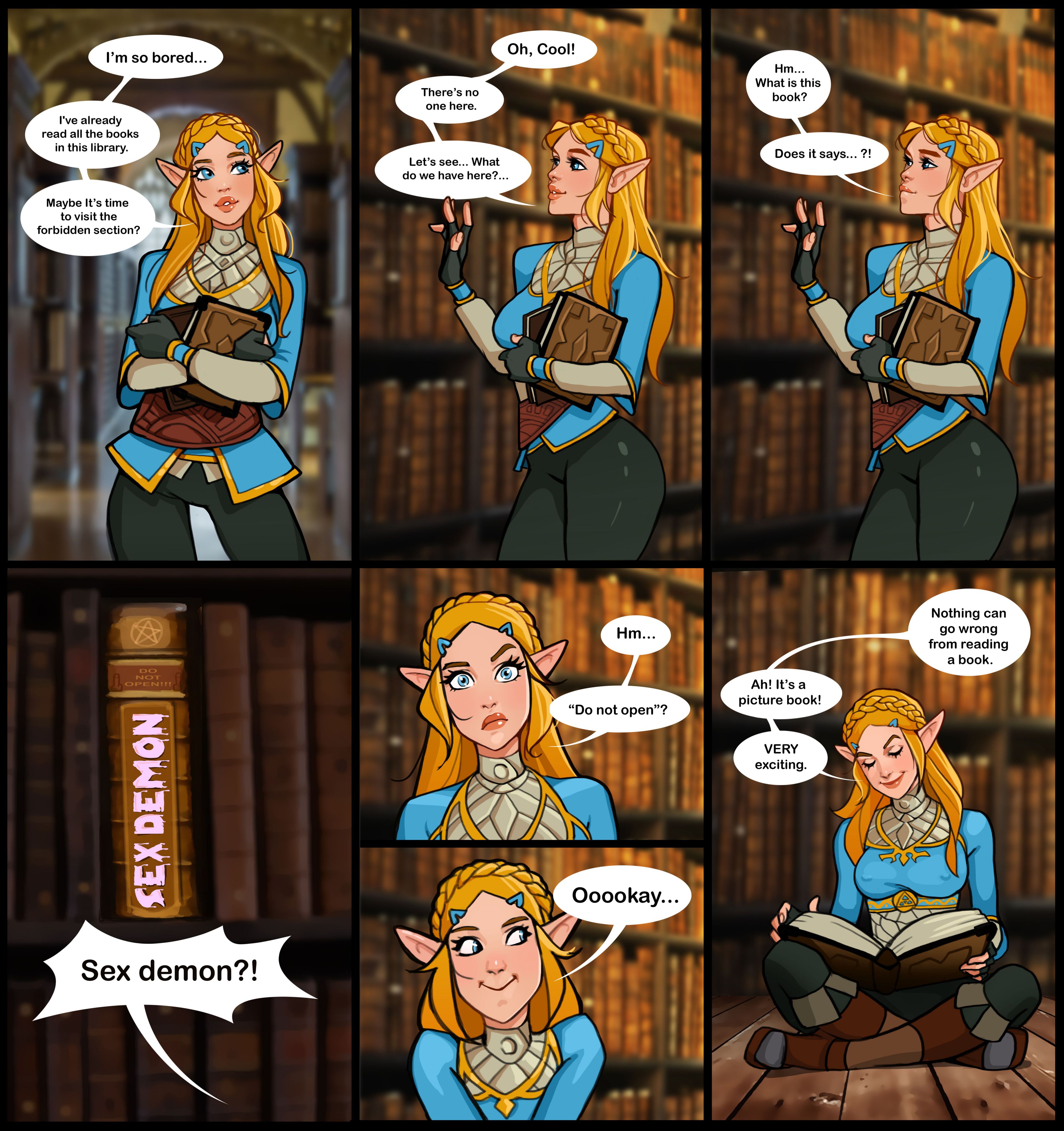 Zelda in a library (The Legend of Zelda) [Olena Minko] #1