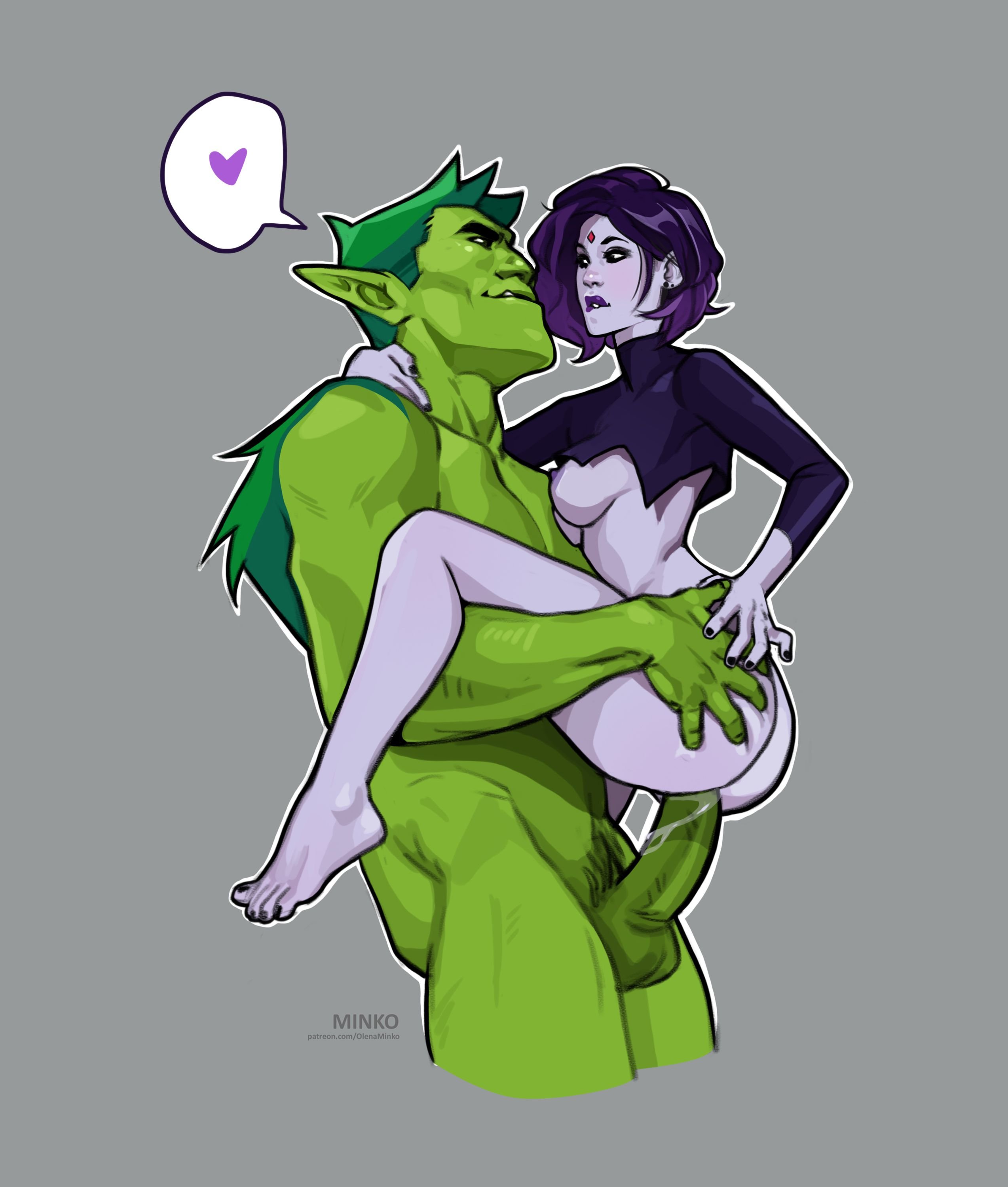 Raven and Beast Boy (Teen Titans) [Olena Minko] #5