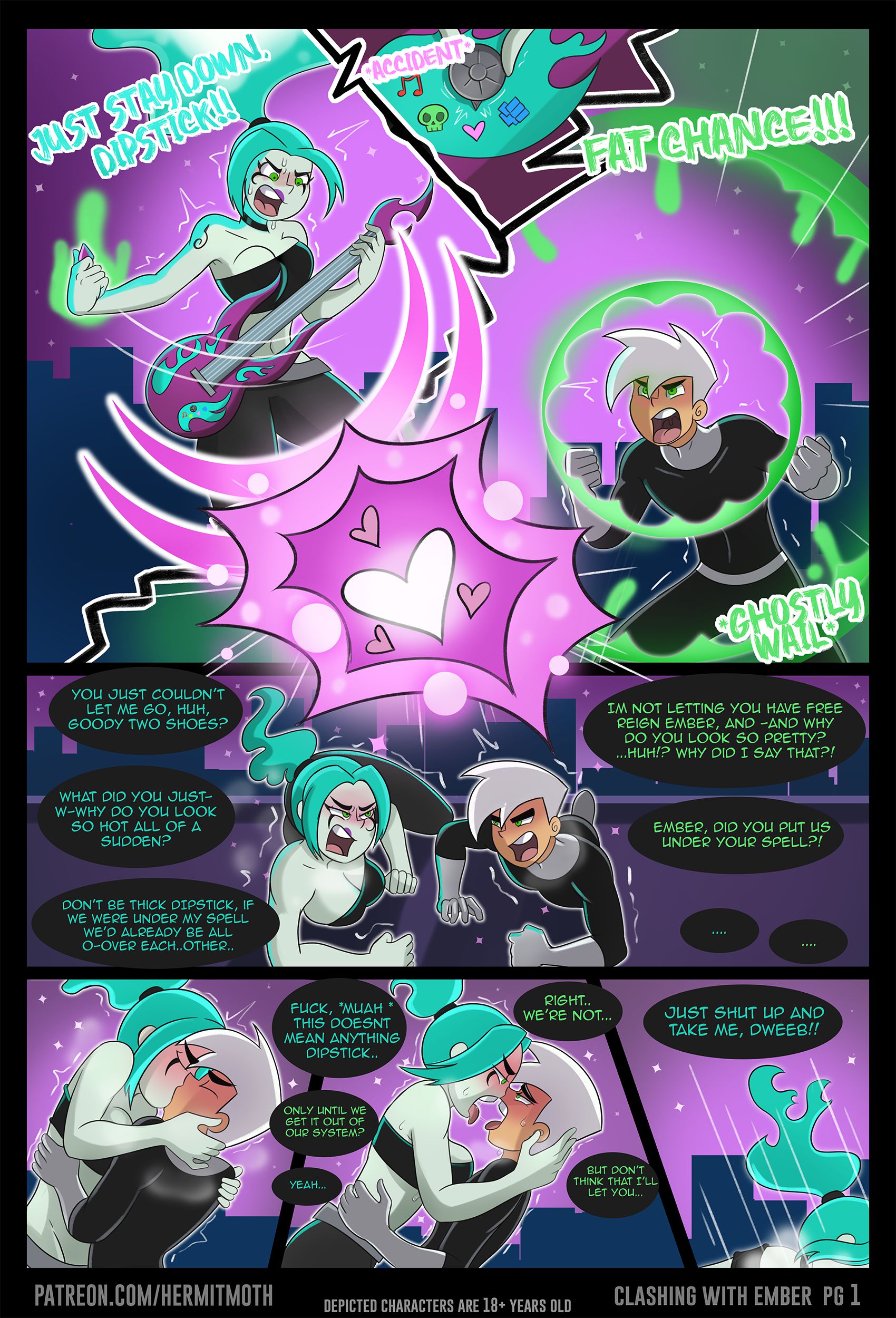 Clashing with Ember McLaine (Danny Phantom) [Hermit Moth] #1