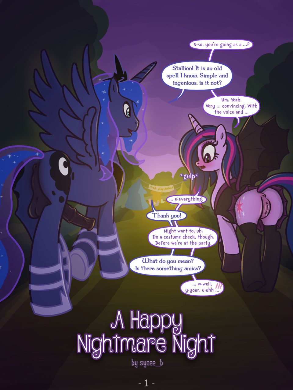 A Happy Nightmare Night (My Little Pony – Friendship Is Magic) [Syoee_B] Porn Comic