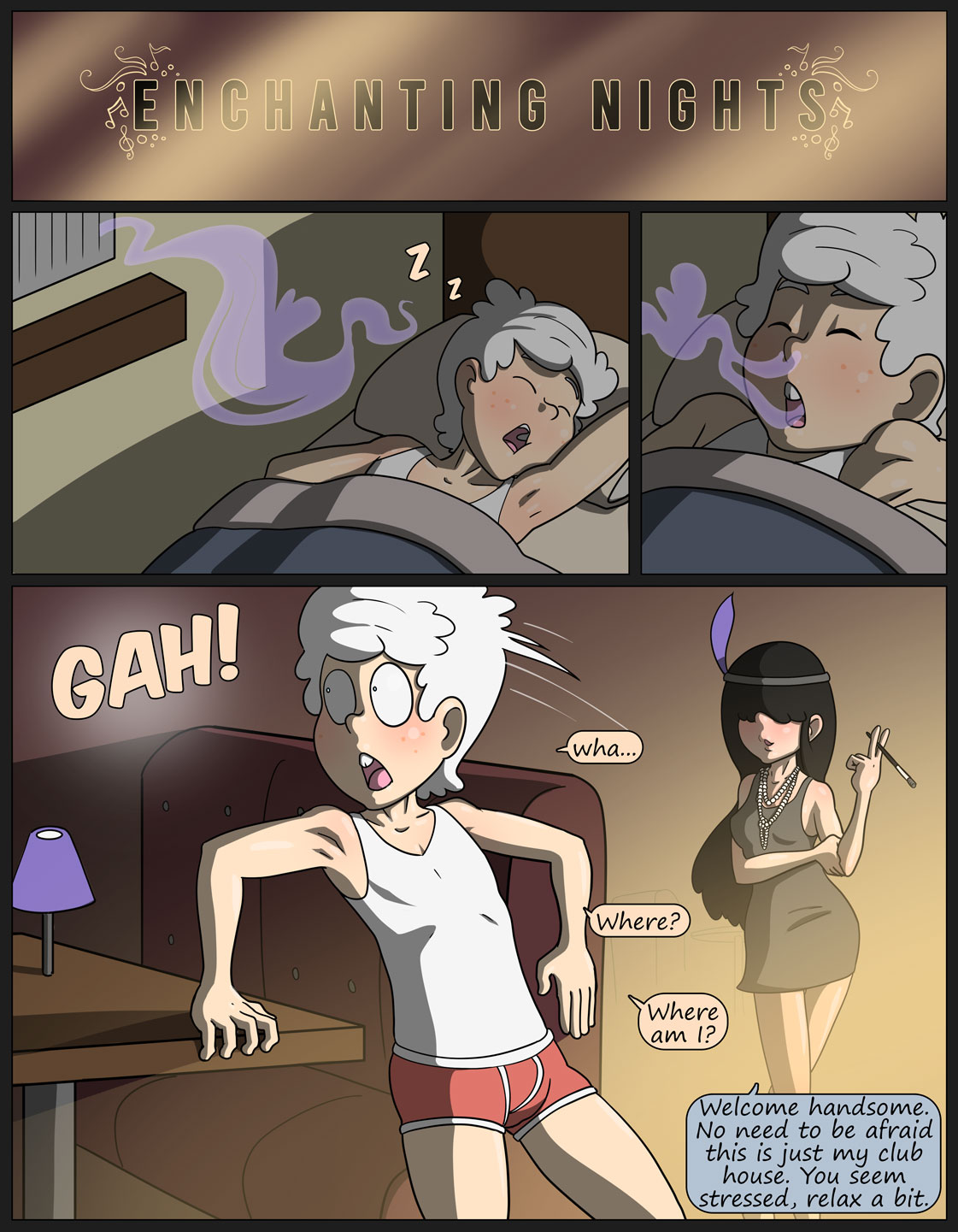 Enchanting Nights (The Loud House) [MedullaMind] Porn Comic