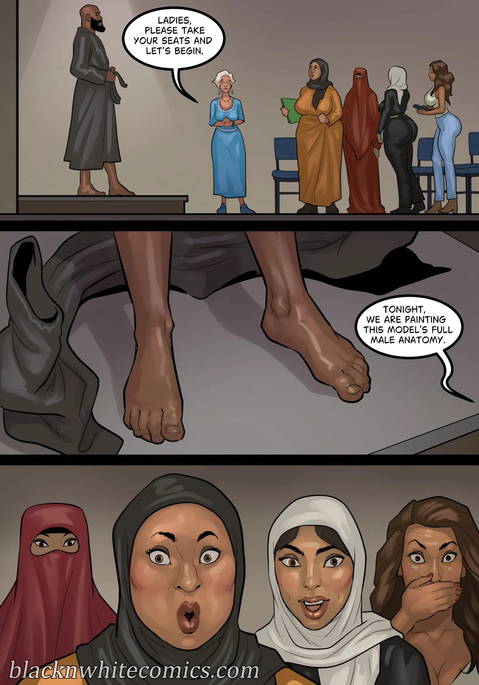 Art Class [BlackNWhiteComics] - Chapter 3 — Page 7