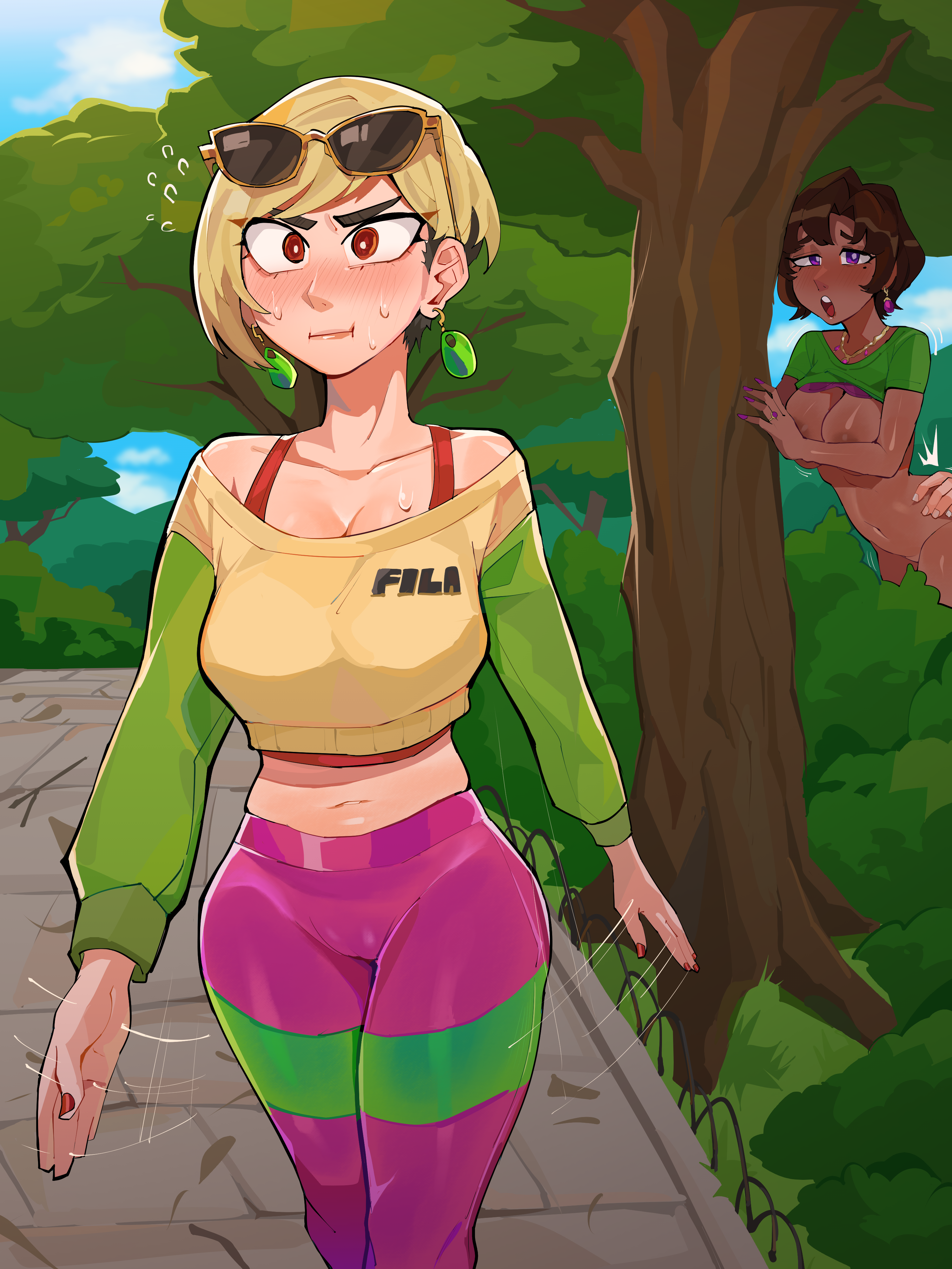 Neighborhood MILFs: Gene & Chiyoi (Joy) ft. Karen & Vivien (OC) [Differland] - Chapter 1 — Page 64