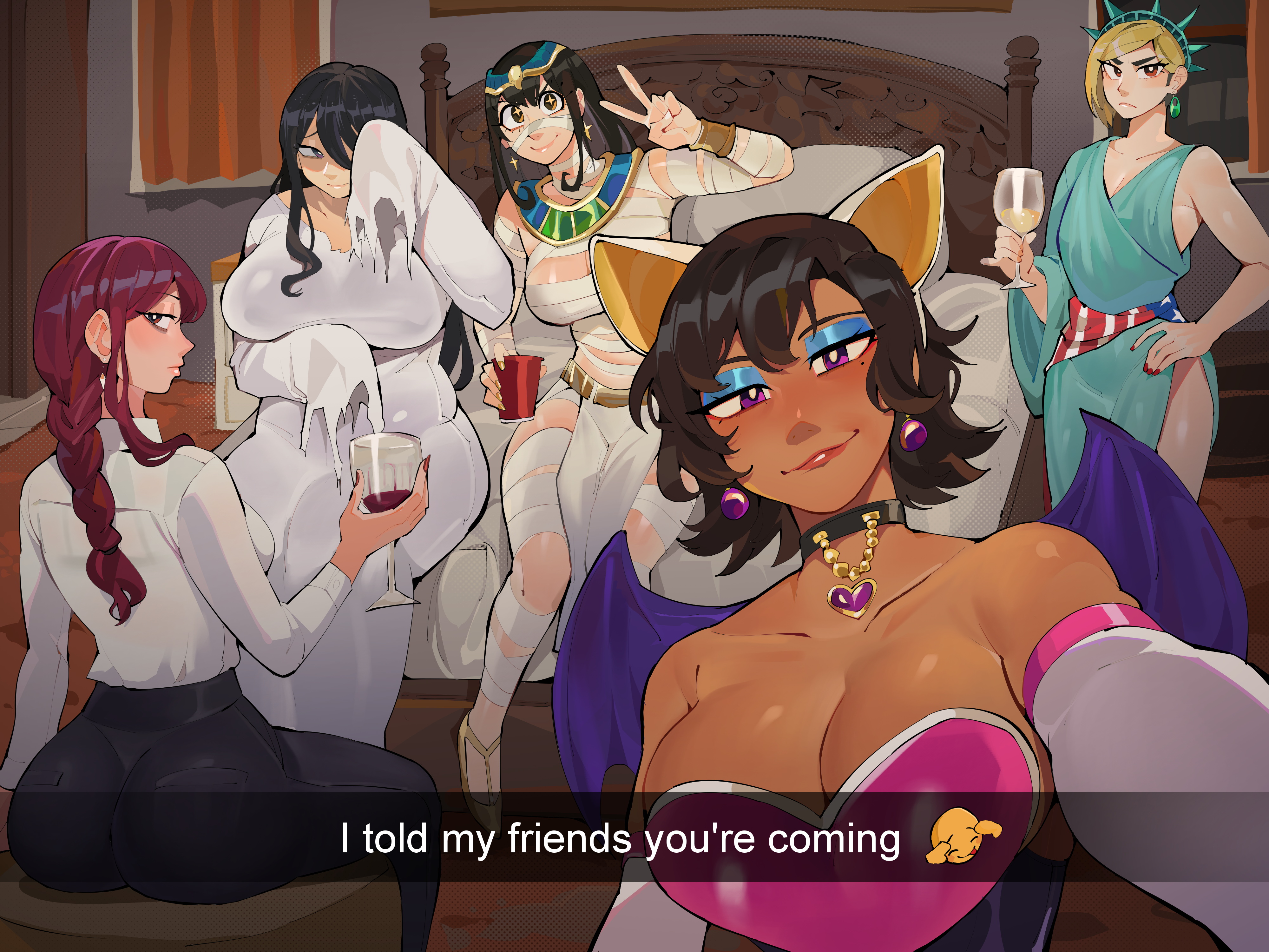 Neighborhood MILFs: Gene & Chiyoi (Joy) ft. Karen & Vivien (OC) [Differland] - Chapter 1 — Page 66
