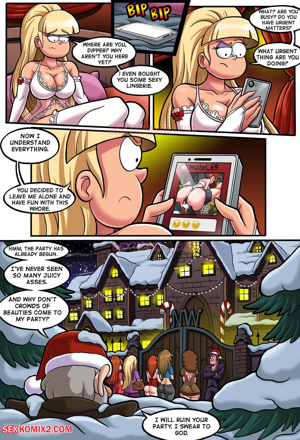 New Year Party And A Big Pink Teddy Bear (Gravity Falls) [SexKomix] - Chapter 1 — Page 13