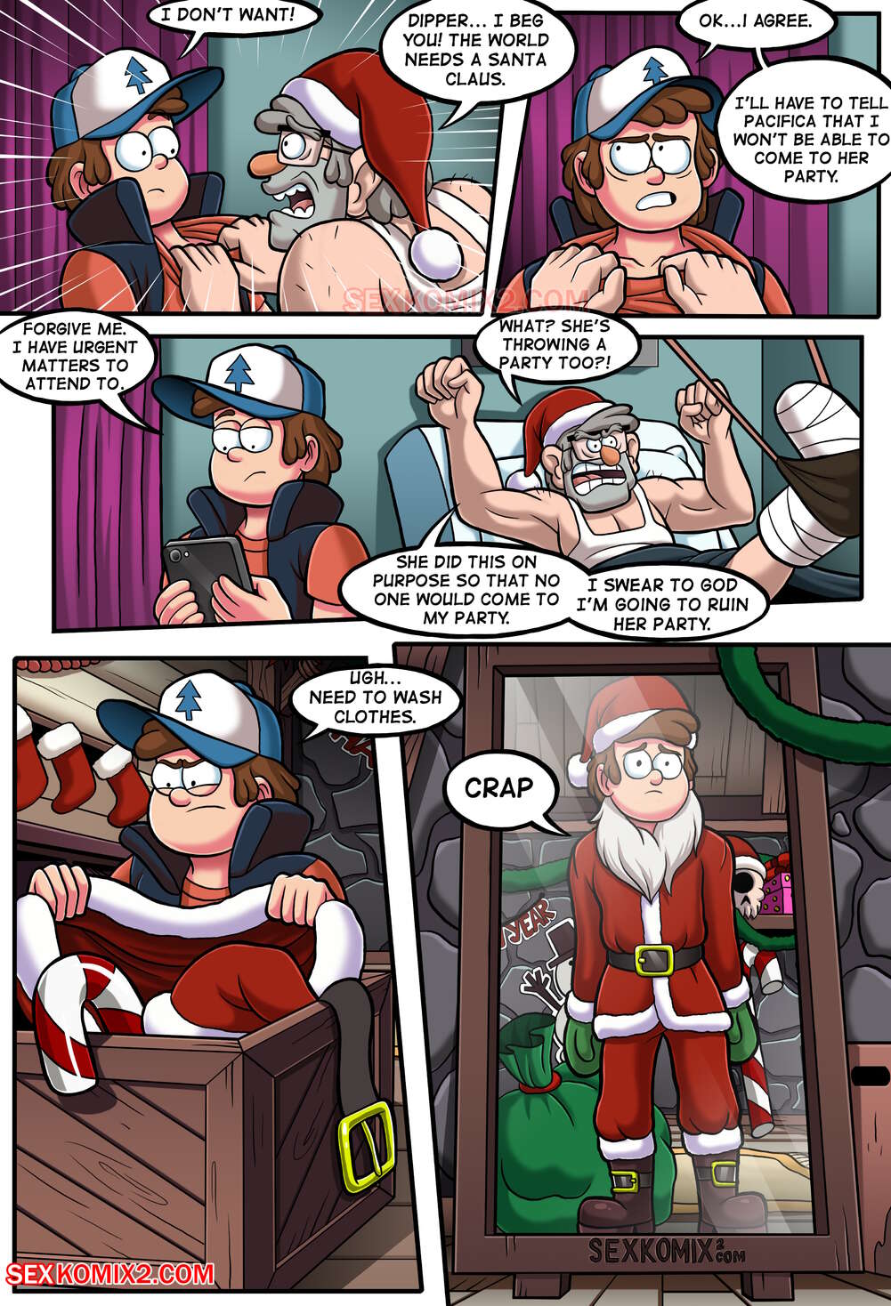 New Year Party And A Big Pink Teddy Bear (Gravity Falls) [SexKomix] - Chapter 1 — Page 7