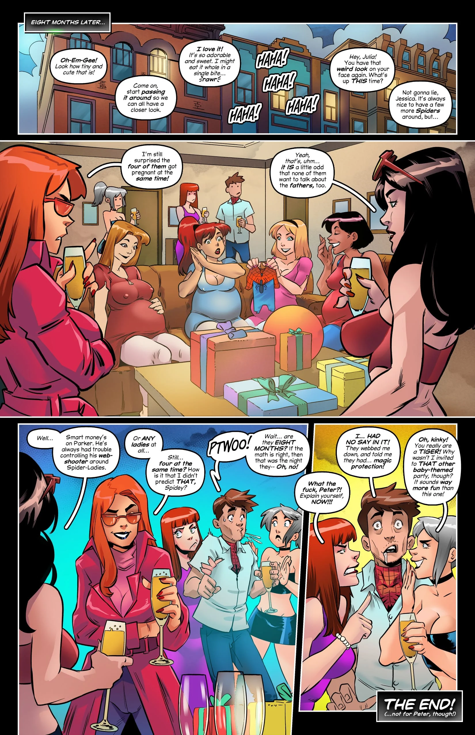 Sluttish Spider Bitches’ Night Out (Spider-Man, X-Men) [Tracy Scops , Denideni Kun] - Chapter 1 — Page 11