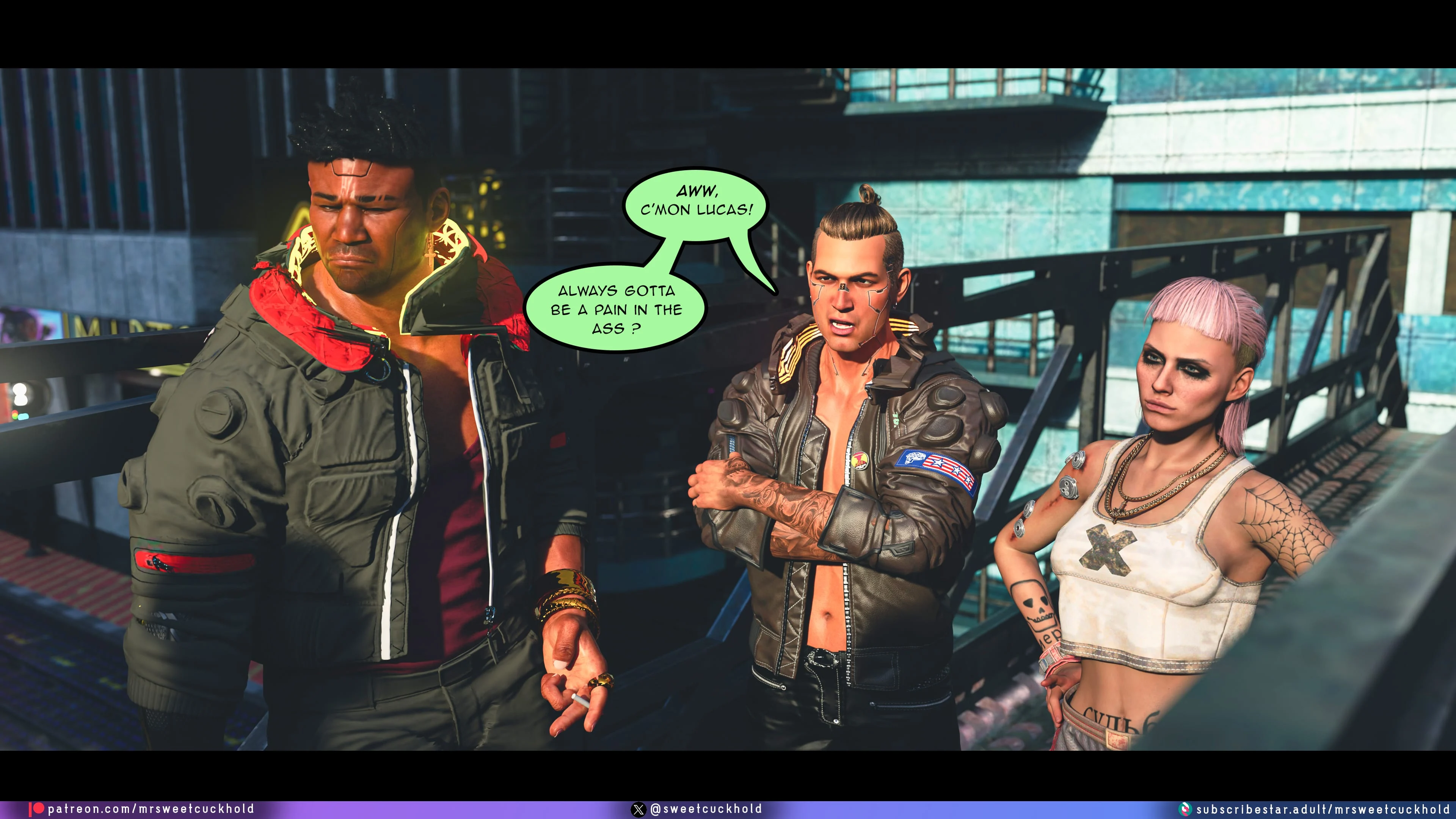 Street Corruption (Cyberpunk 2077) [Mr.SweetCuckhold] - Chapter 2 — Page 57