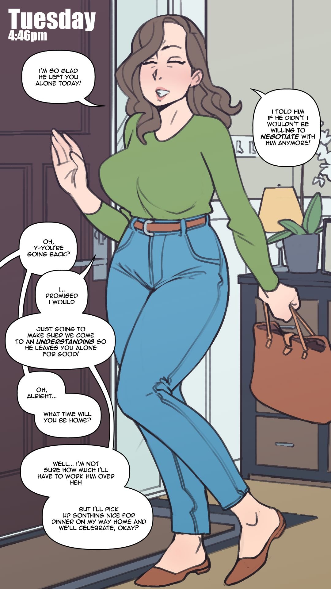 Mom deals with my bully [NotEnoughMilk] - Chapter 1 — Page 4