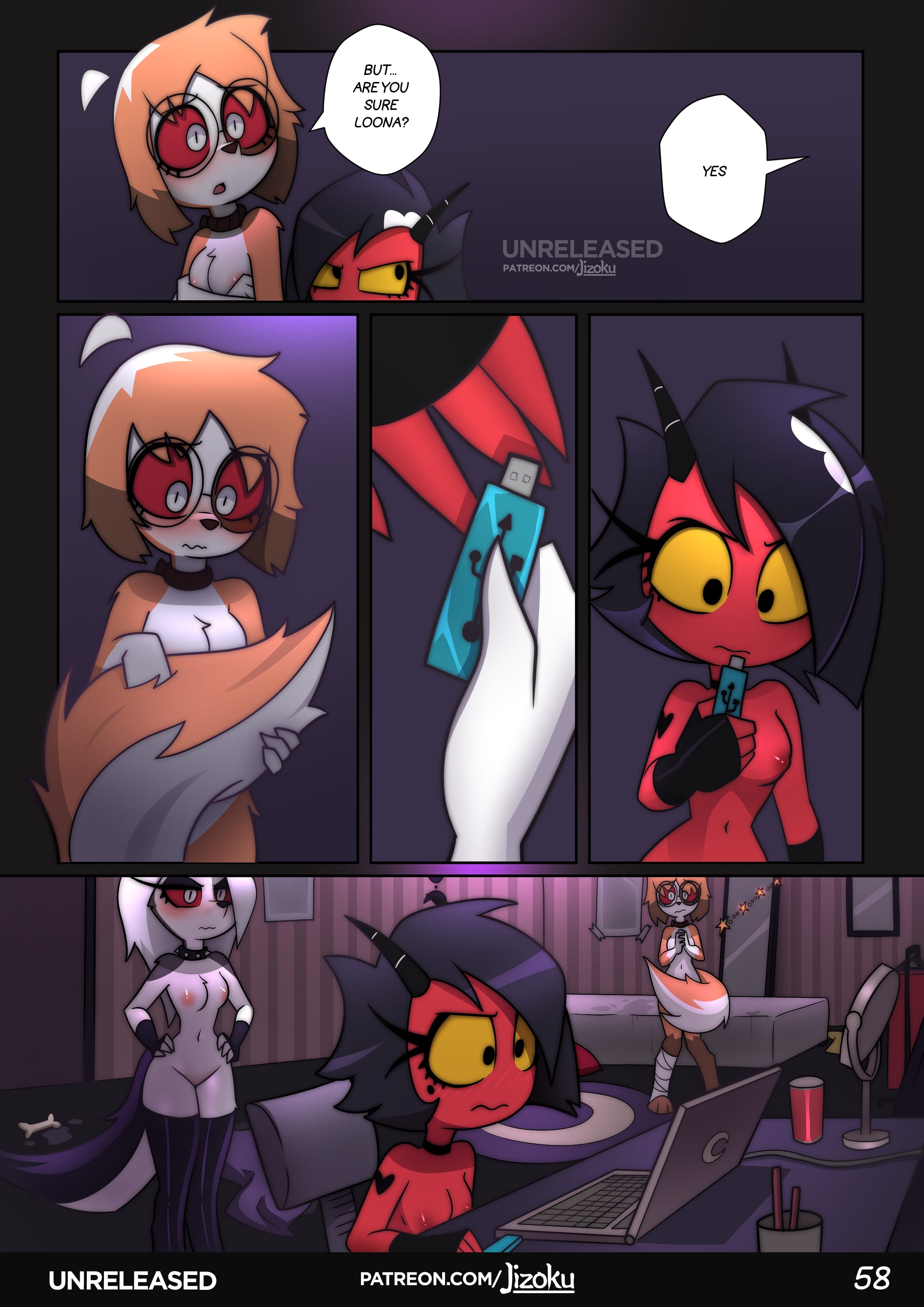 A Night With Loona (Helluva Boss) [Jizoku] - Chapter 2 — Page 59