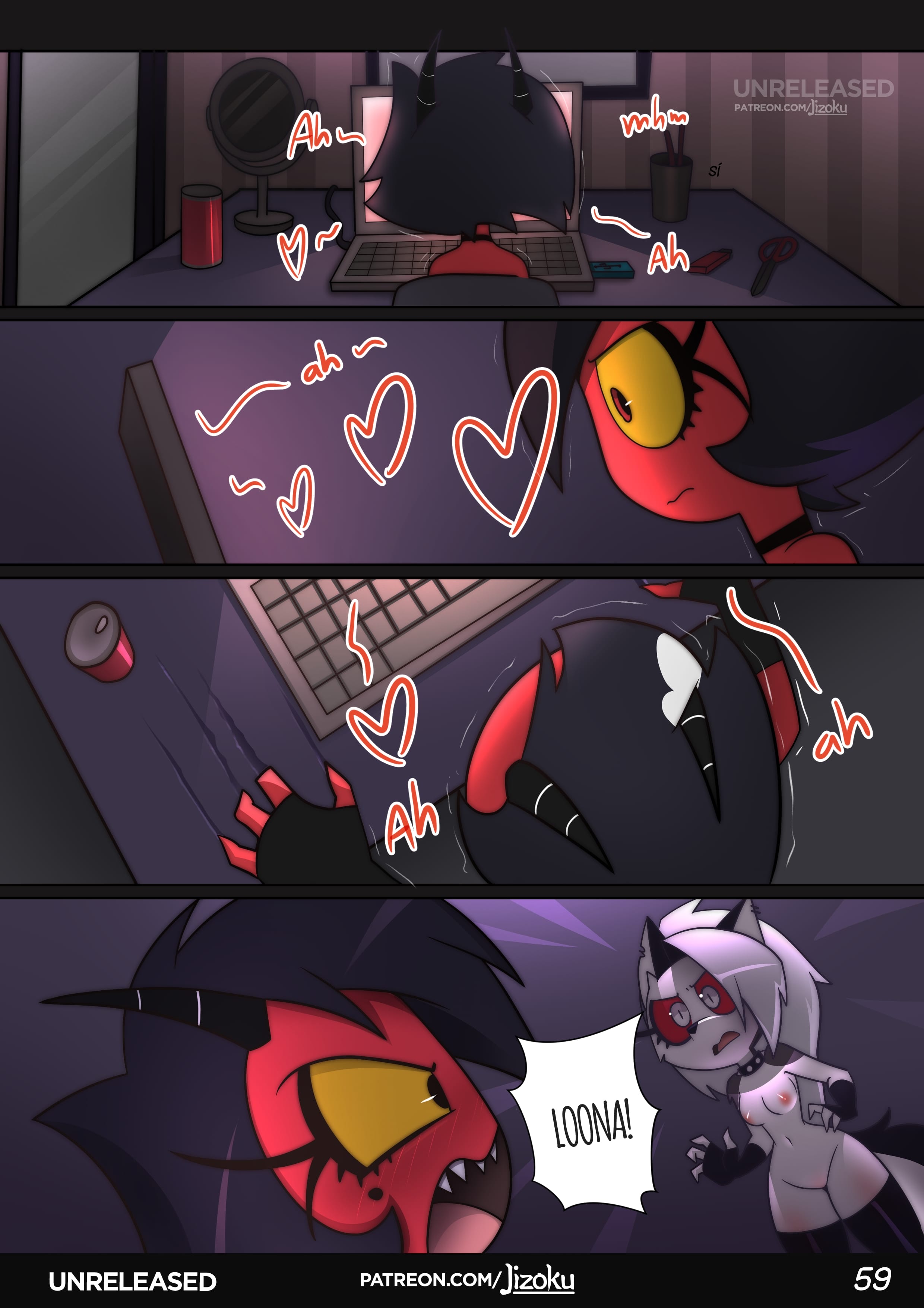 A Night With Loona (Helluva Boss) [Jizoku] - Chapter 2 — Page 60