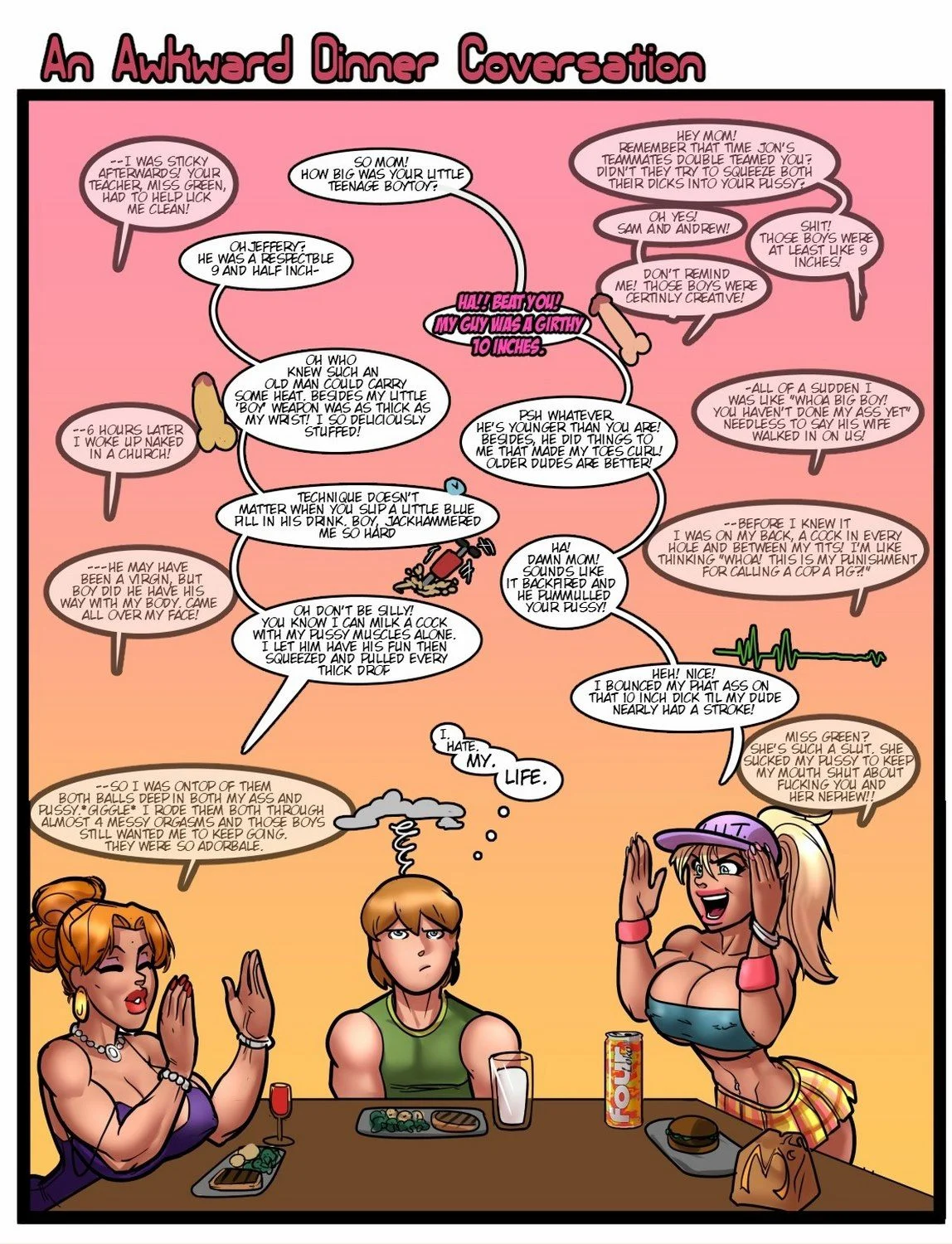 My Mom And Sister Are Size Queen Sluts [Rabies T Lagomorph] - Chapter 1 — Page 9