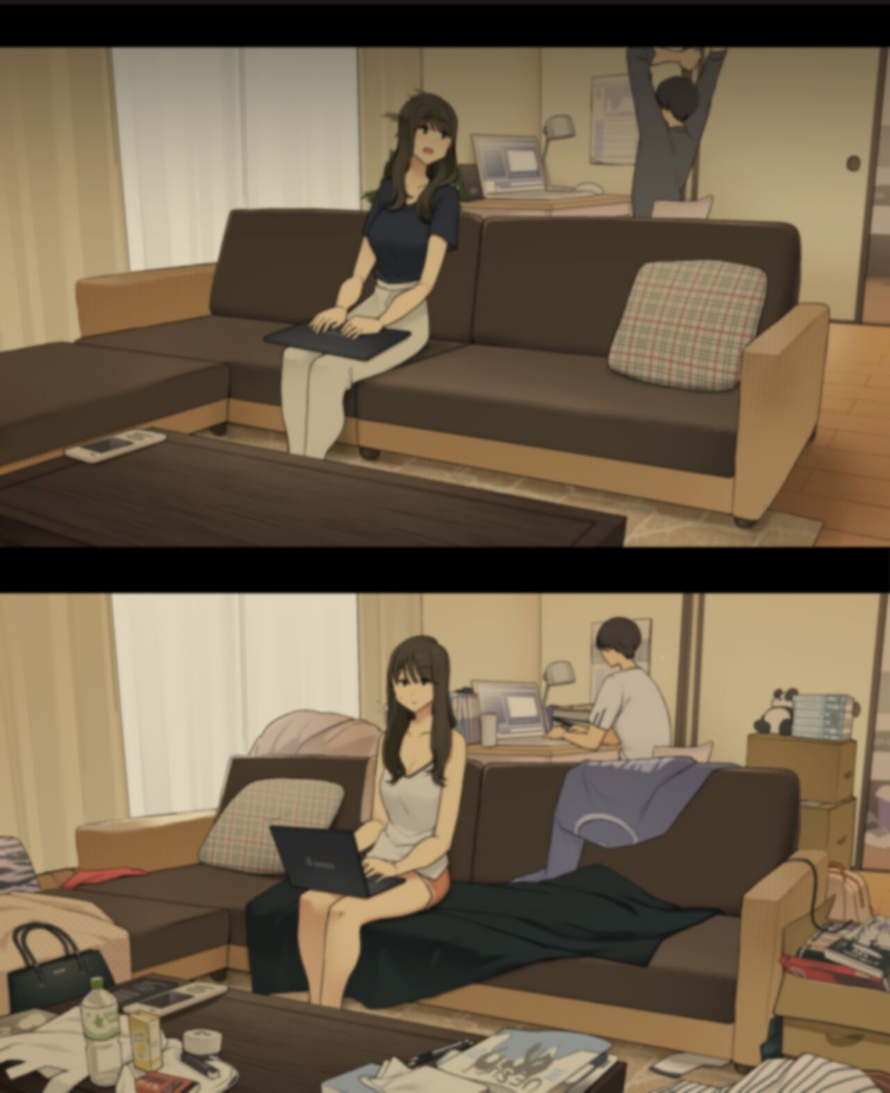 A Day in the Life of a Couple: Their First Month Living Together vs. One Year Later - Chapter 1 — Page 12