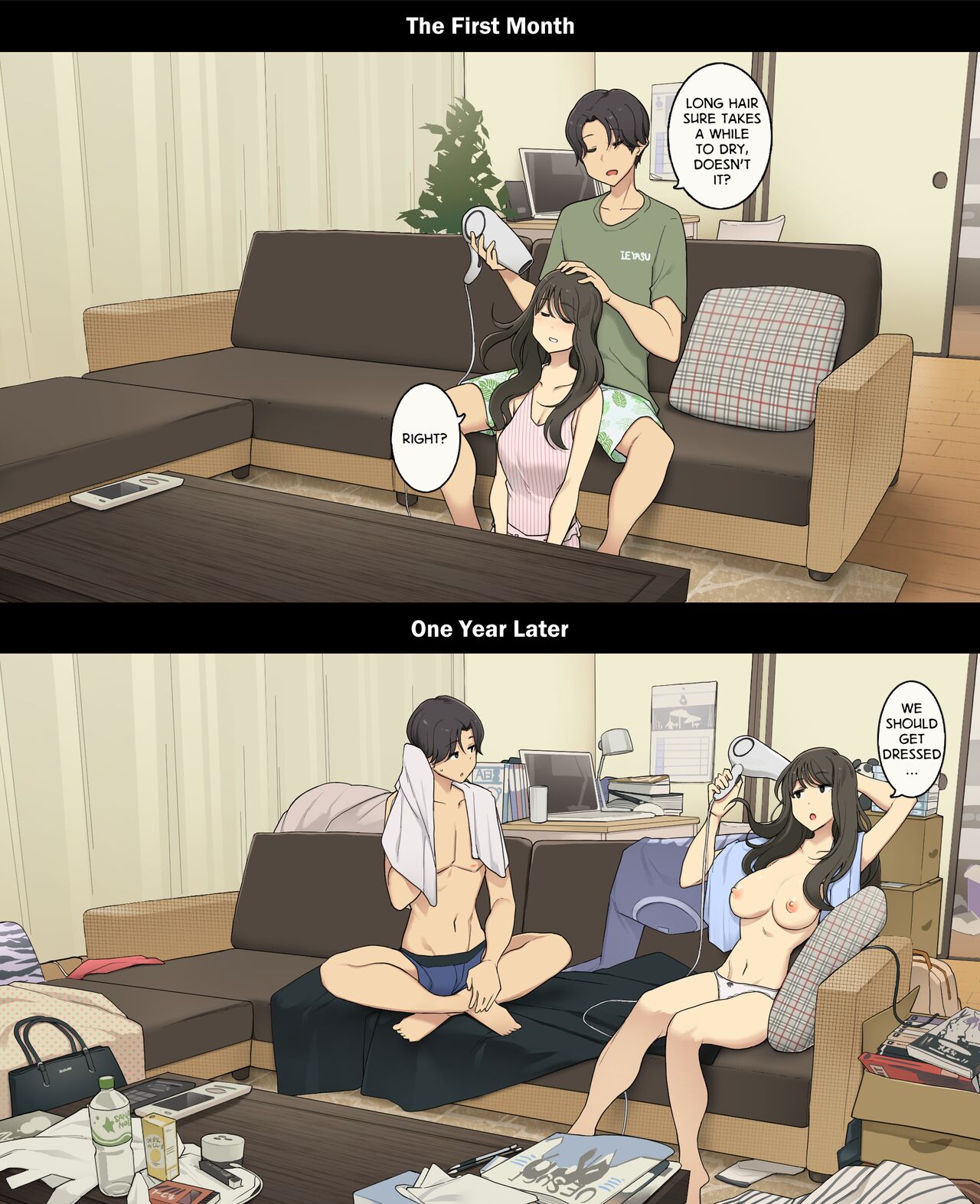 A Day in the Life of a Couple: Their First Month Living Together vs. One Year Later - Chapter 1 — Page 13