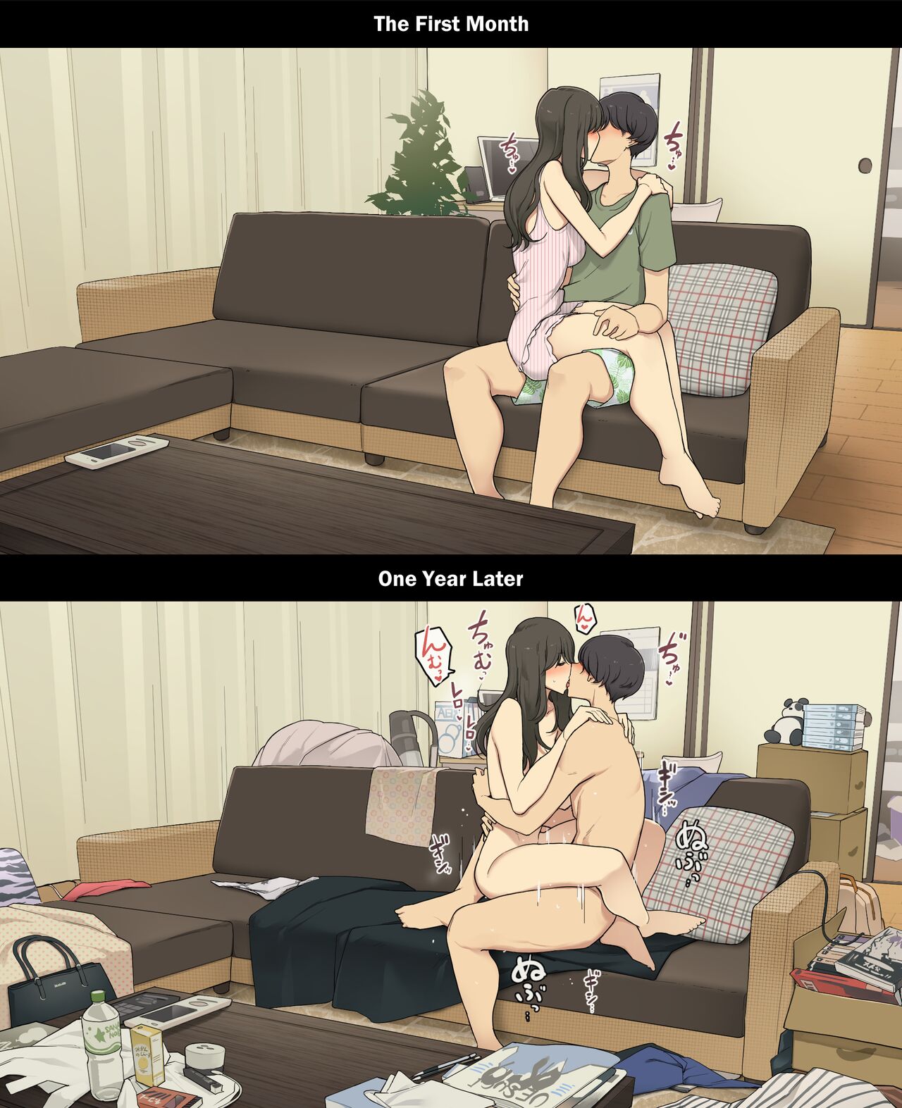A Day in the Life of a Couple: Their First Month Living Together vs. One Year Later - Chapter 1 — Page 15