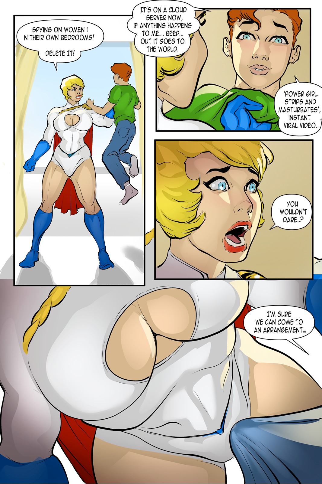 Power Girl Blackmailed (DC Comics) [Metrinome] - Chapter 1 — Page 7
