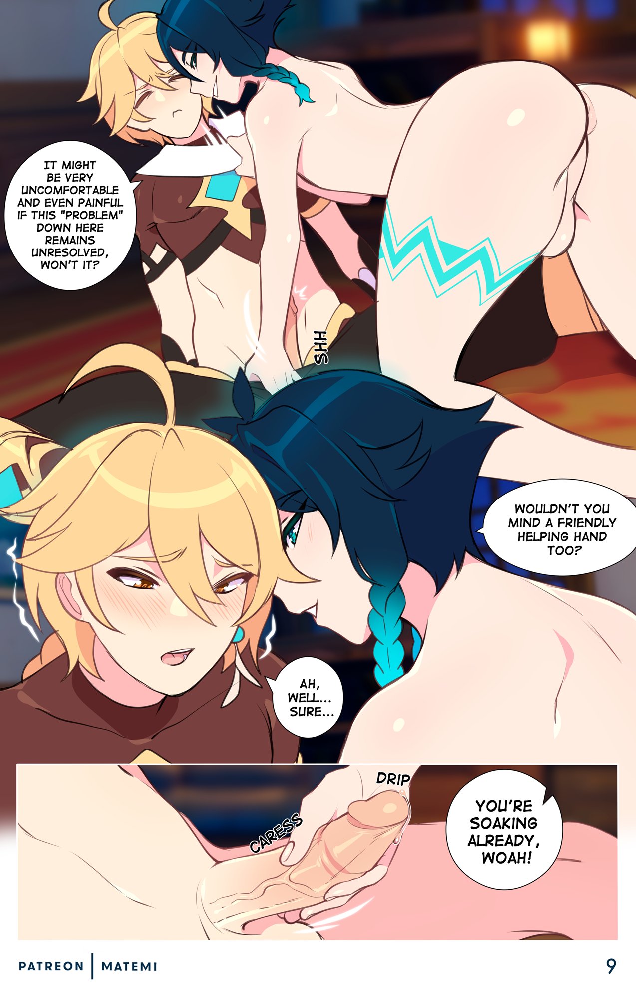 Venti x Aether comic porn - Chapter 1 — Page 9